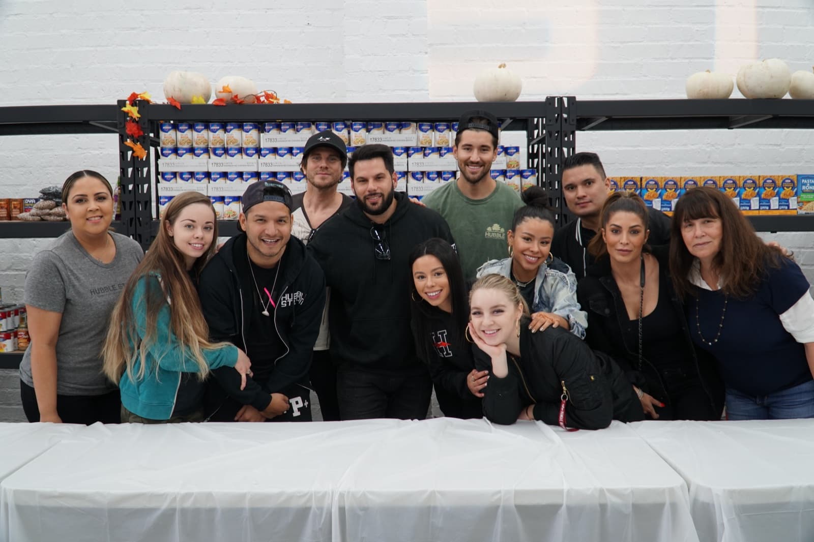 A team of volunteers at a Trina's Kids collection and distribution site