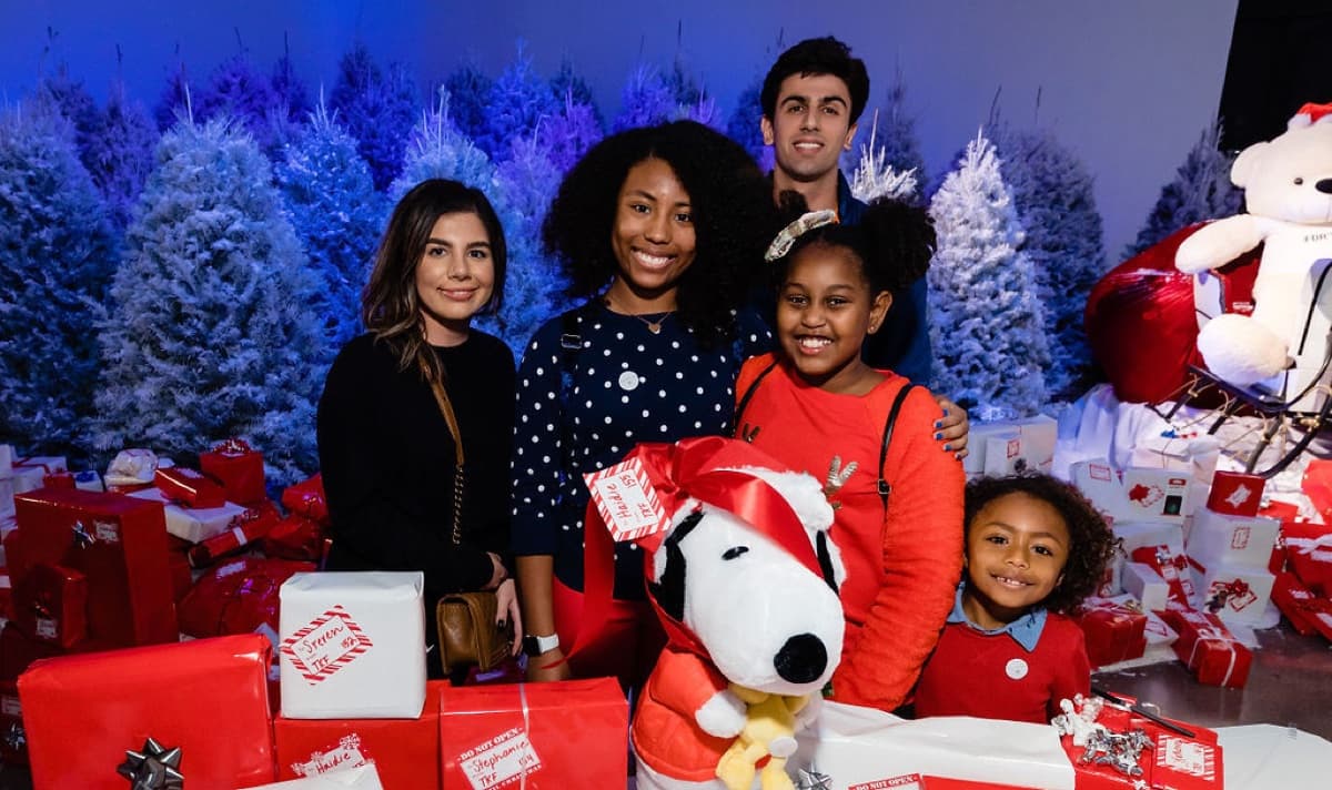 A moment from the Trina's Kids Holiday Toy Drive
