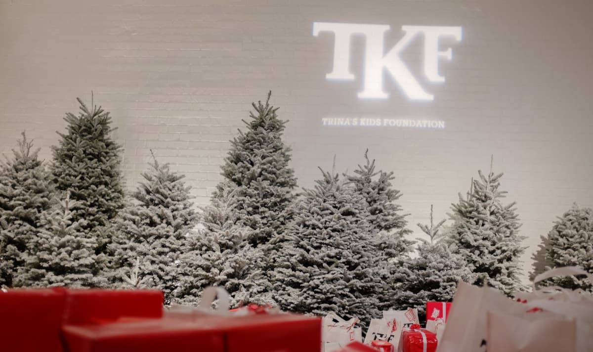A moment from the Trina's Kids Holiday Toy Drive