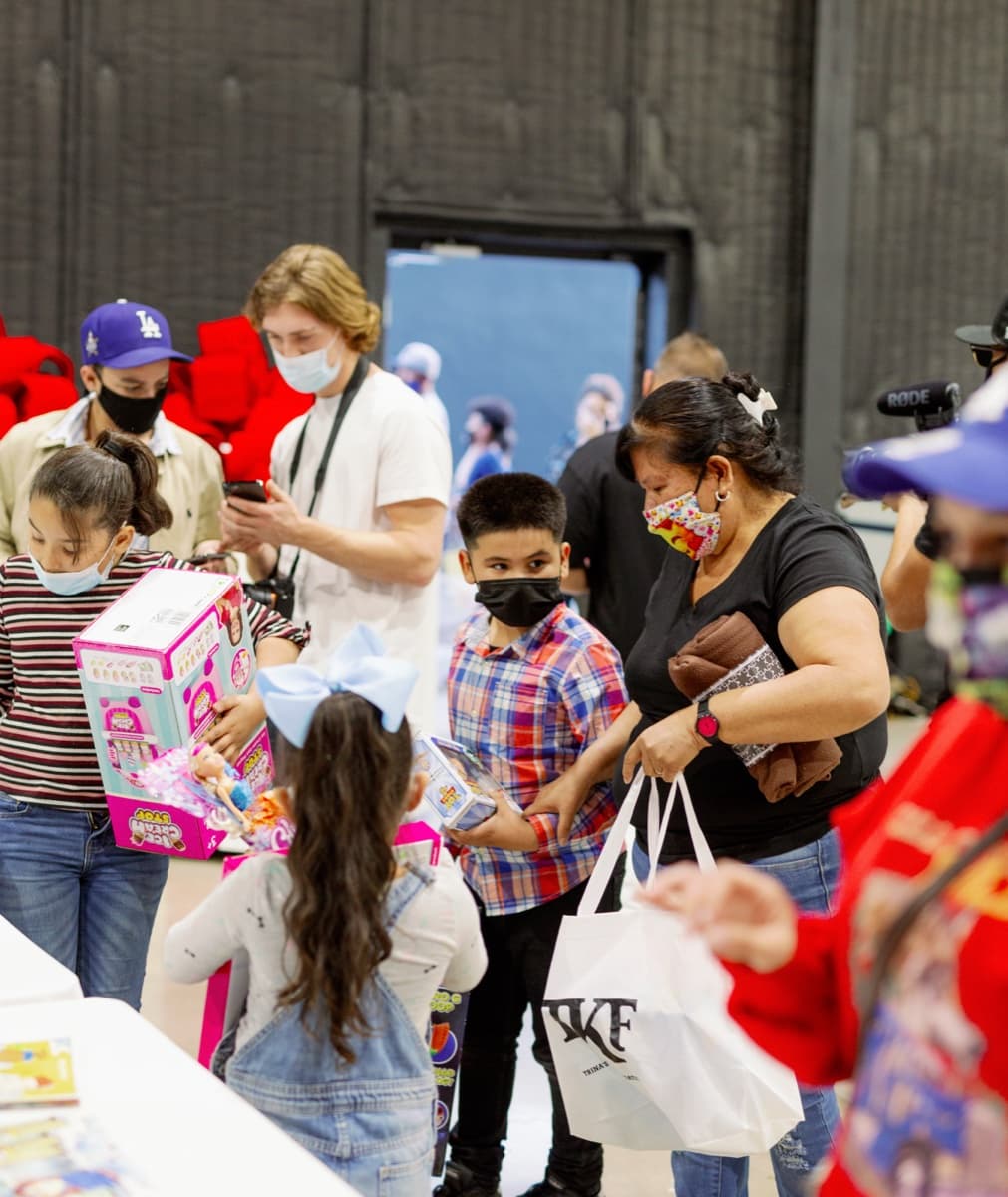 A moment from the Trina's Kids Holiday Toy Drive