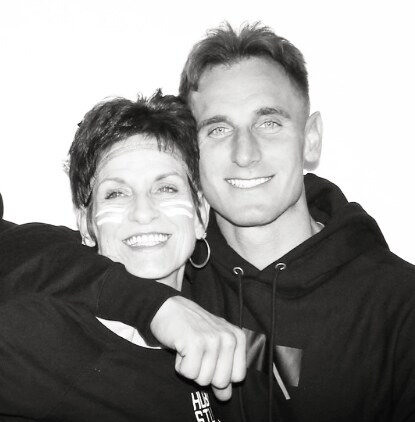 Founder Vince Ricci with his mother, Trina, the foundation's namesake